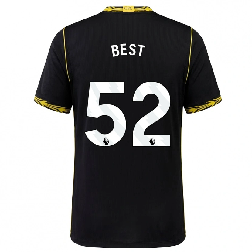 Danxen Kinderen Kian Best #52 Zwart Geel Uitshirt Uittenue 2026/27 T-Shirt