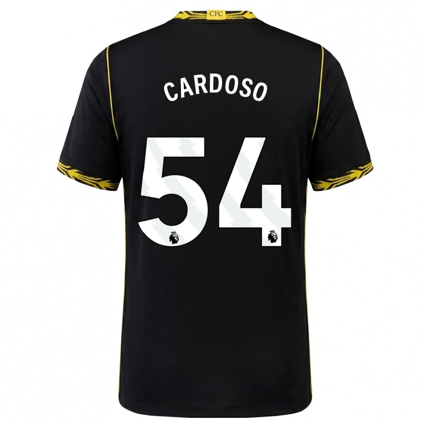 Danxen Kinderen Leo Cardoso #54 Zwart Geel Uitshirt Uittenue 2026/27 T-Shirt
