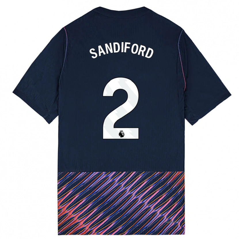 Danxen Kinderen Oscar Sandiford #2 Koninklijk Blauw Wit Uitshirt Uittenue 2026/27 T-Shirt