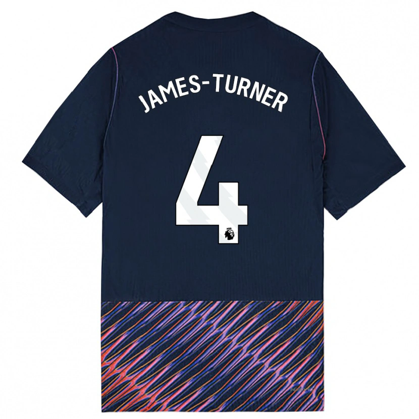 Danxen Kinderen Amy James-Turner #4 Koninklijk Blauw Wit Uitshirt Uittenue 2026/27 T-Shirt