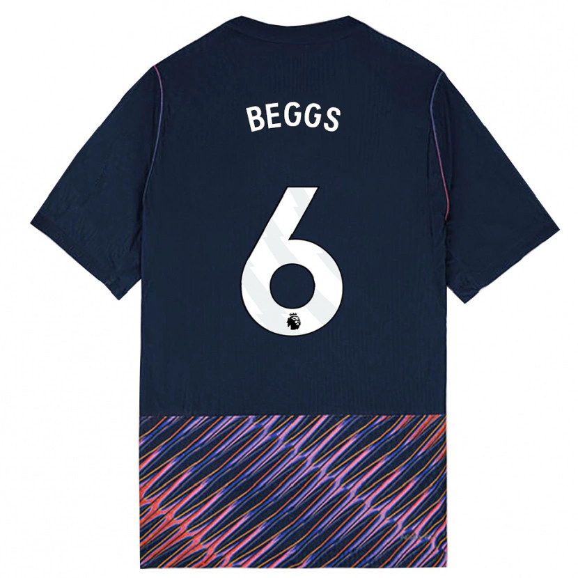 Danxen Kinderen Jamel Beggs #6 Koninklijk Blauw Wit Uitshirt Uittenue 2026/27 T-Shirt