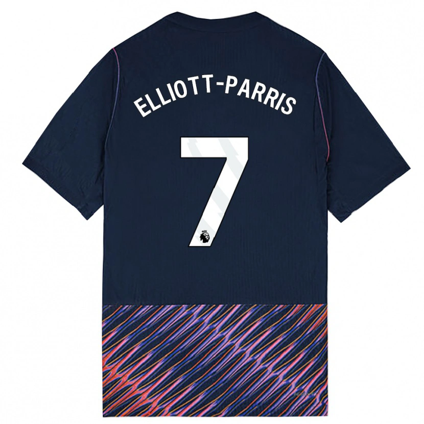 Danxen Kinderen Reiss Elliott-Parris #7 Koninklijk Blauw Wit Uitshirt Uittenue 2026/27 T-Shirt