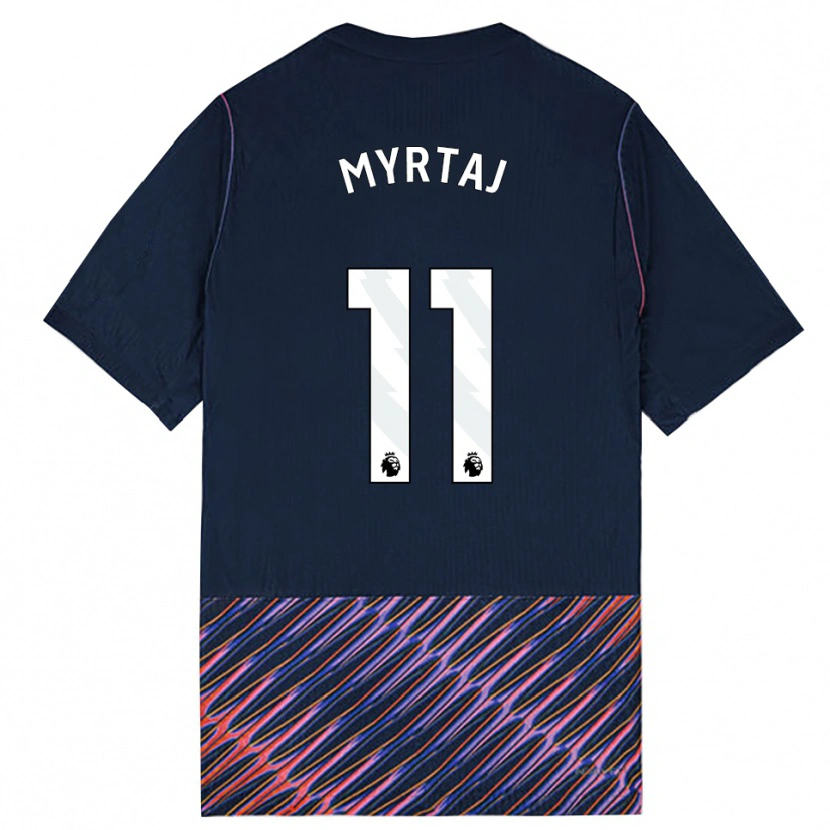 Danxen Kinderen Leon Myrtaj #11 Koninklijk Blauw Wit Uitshirt Uittenue 2026/27 T-Shirt