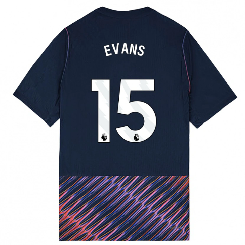 Danxen Kinderen Ted Evans #15 Koninklijk Blauw Wit Uitshirt Uittenue 2026/27 T-Shirt