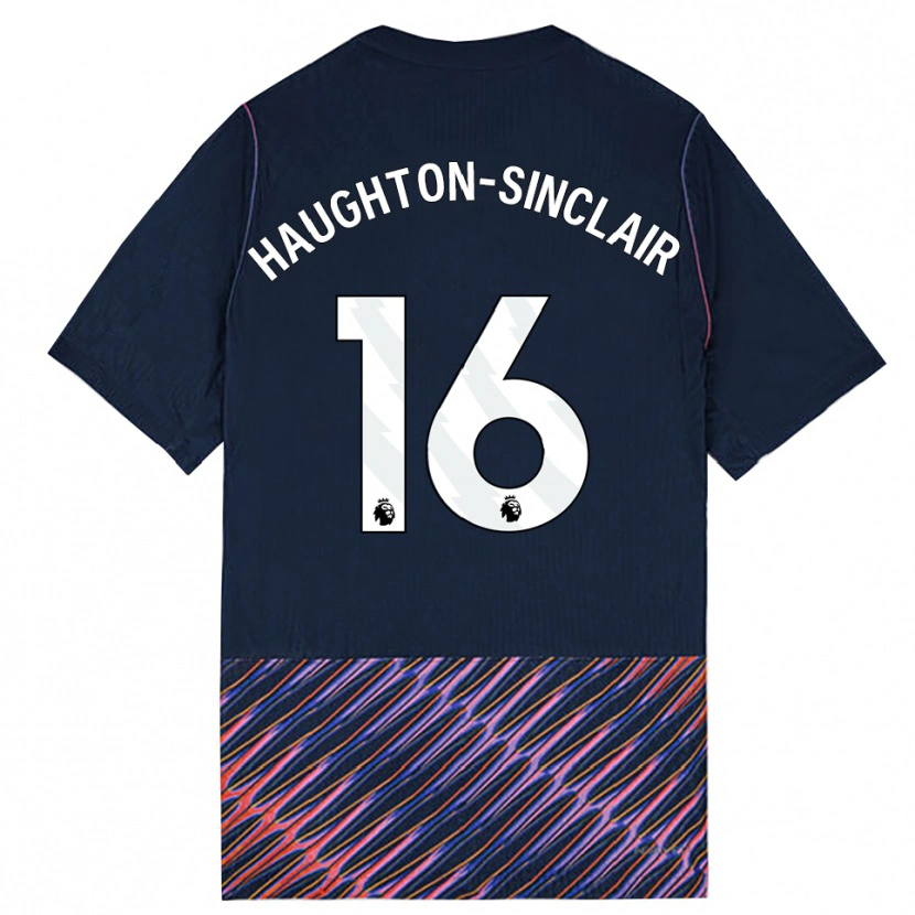 Danxen Kinderen Ashiah Haughton-Sinclair #16 Koninklijk Blauw Wit Uitshirt Uittenue 2026/27 T-Shirt