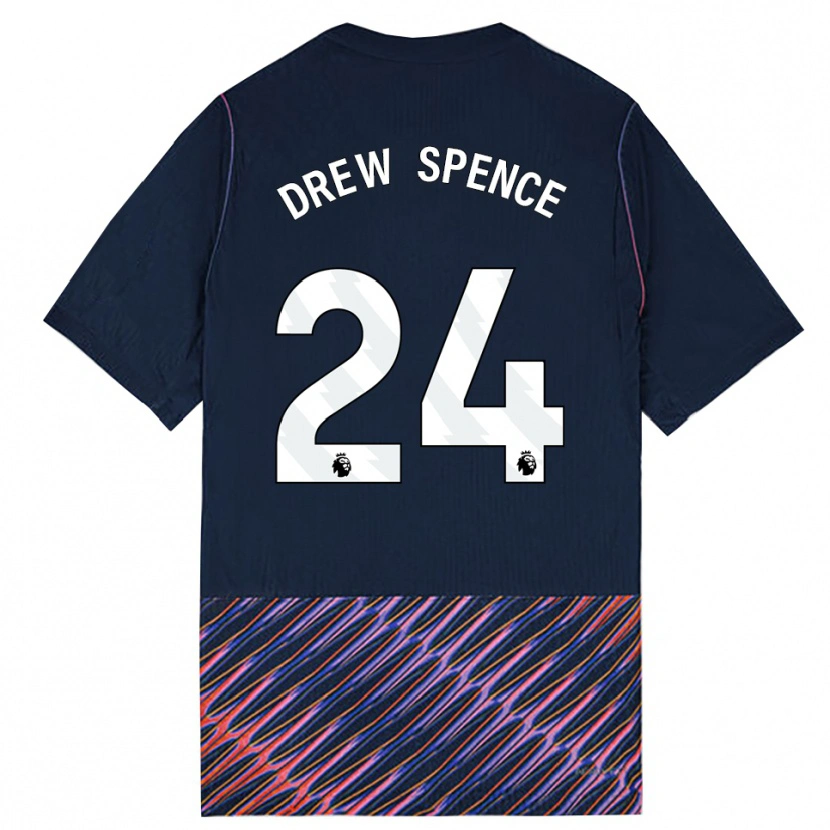 Danxen Kinderen Drew Spence #24 Koninklijk Blauw Wit Uitshirt Uittenue 2026/27 T-Shirt