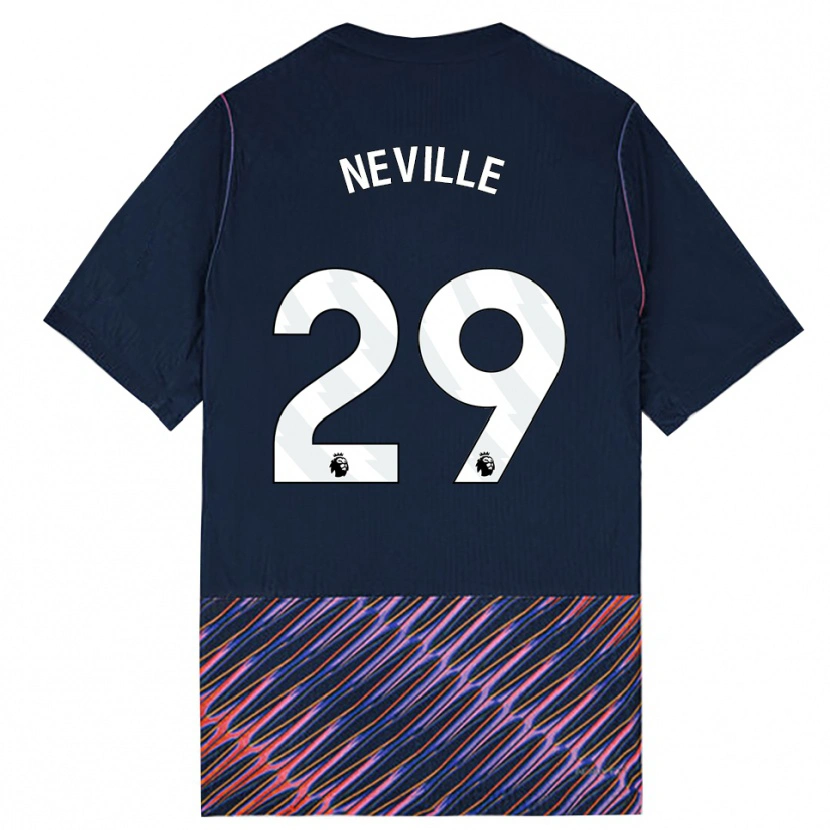 Danxen Kinderen Ashleigh Neville #29 Koninklijk Blauw Wit Uitshirt Uittenue 2026/27 T-Shirt