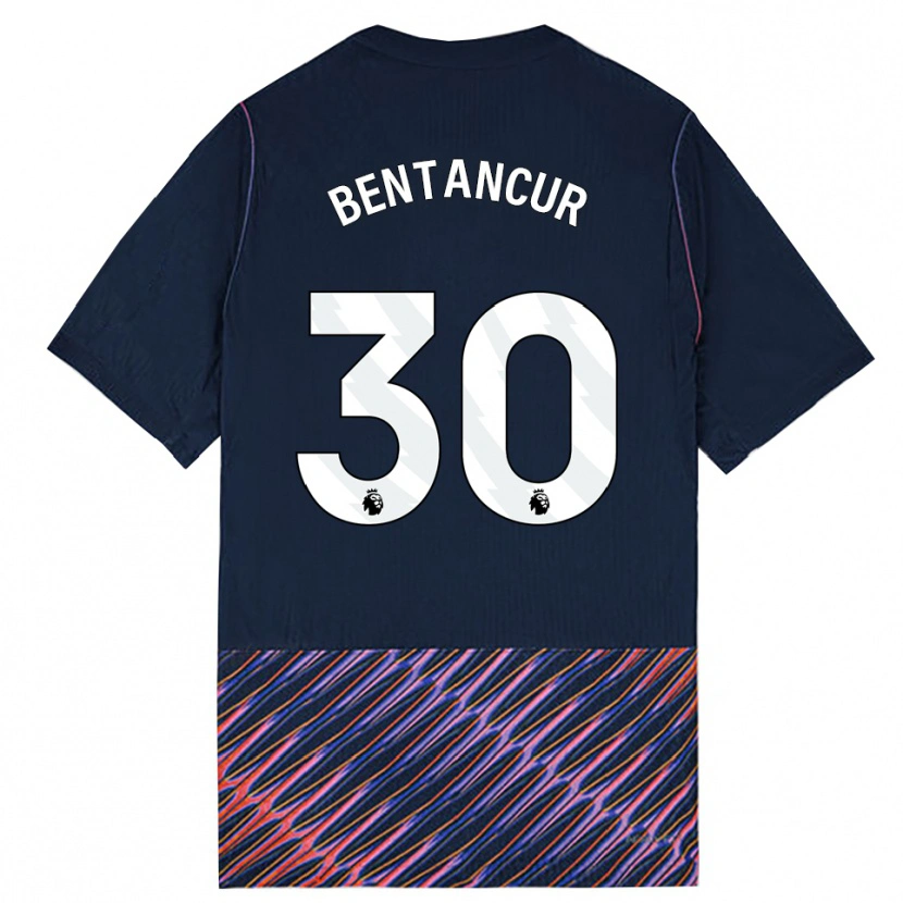 Danxen Kinderen Rodrigo Bentancur #30 Koninklijk Blauw Wit Uitshirt Uittenue 2026/27 T-Shirt