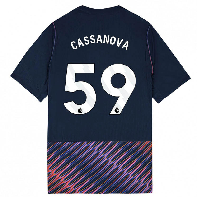 Danxen Kinderen Dante Cassanova #59 Koninklijk Blauw Wit Uitshirt Uittenue 2026/27 T-Shirt