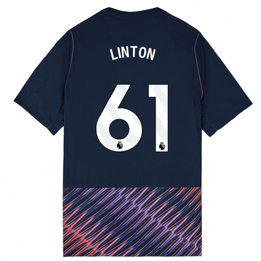 Danxen Kinderen Jahziah Linton #61 Koninklijk Blauw Wit Uitshirt Uittenue 2026/27 T-Shirt