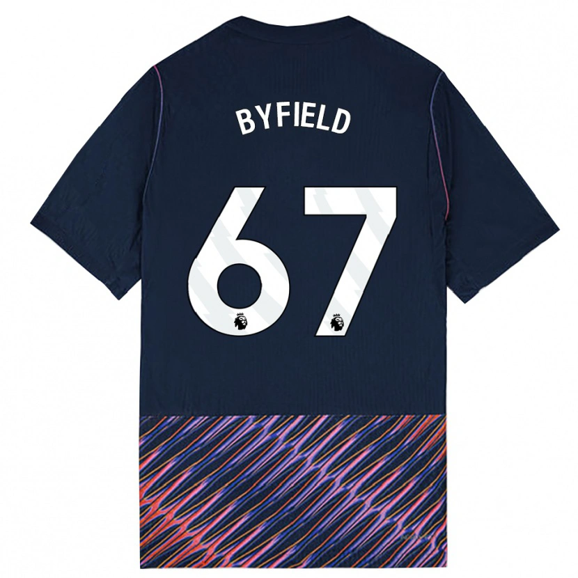 Danxen Kinderen Jun'ai Byfield #67 Koninklijk Blauw Wit Uitshirt Uittenue 2026/27 T-Shirt