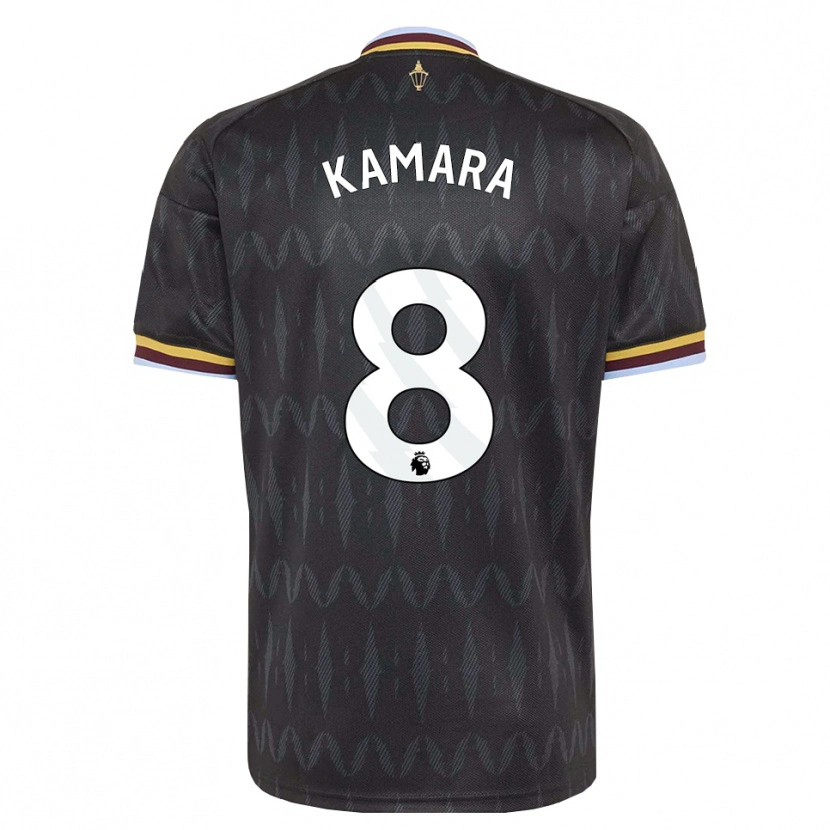 Danxen Kinderen Boubacar Kamara #8 Korenbloemblauw Zwart Geel Uitshirt Uittenue 2026/27 T-Shirt