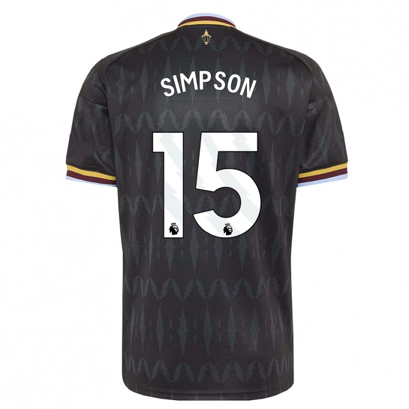 Danxen Kinderen Ewan Simpson #15 Korenbloemblauw Zwart Geel Uitshirt Uittenue 2026/27 T-Shirt