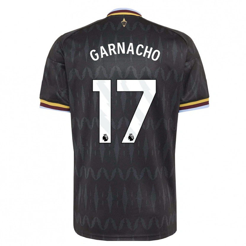 Danxen Kinderen Alejandro Garnacho #17 Korenbloemblauw Zwart Geel Uitshirt Uittenue 2026/27 T-Shirt