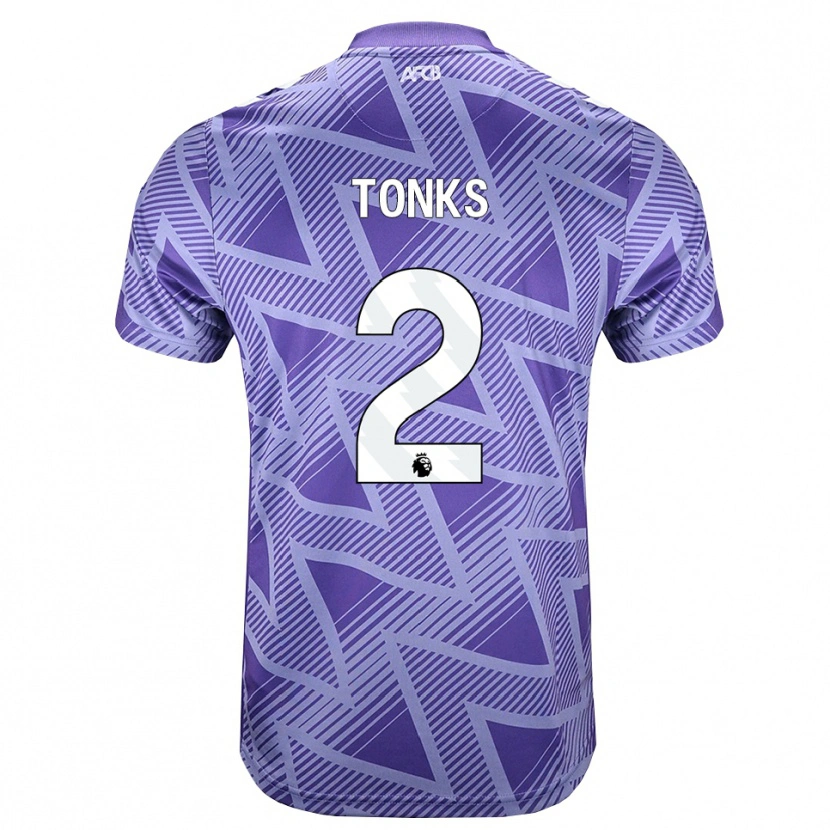 Danxen Kinderen Finn Tonks #2 Licht Violet Rood Wit Uitshirt Uittenue 2026/27 T-Shirt