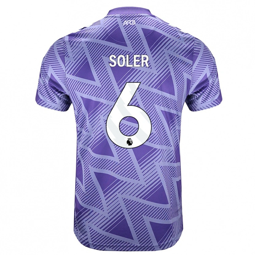 Danxen Kinderen Julio Soler #6 Licht Violet Rood Wit Uitshirt Uittenue 2026/27 T-Shirt