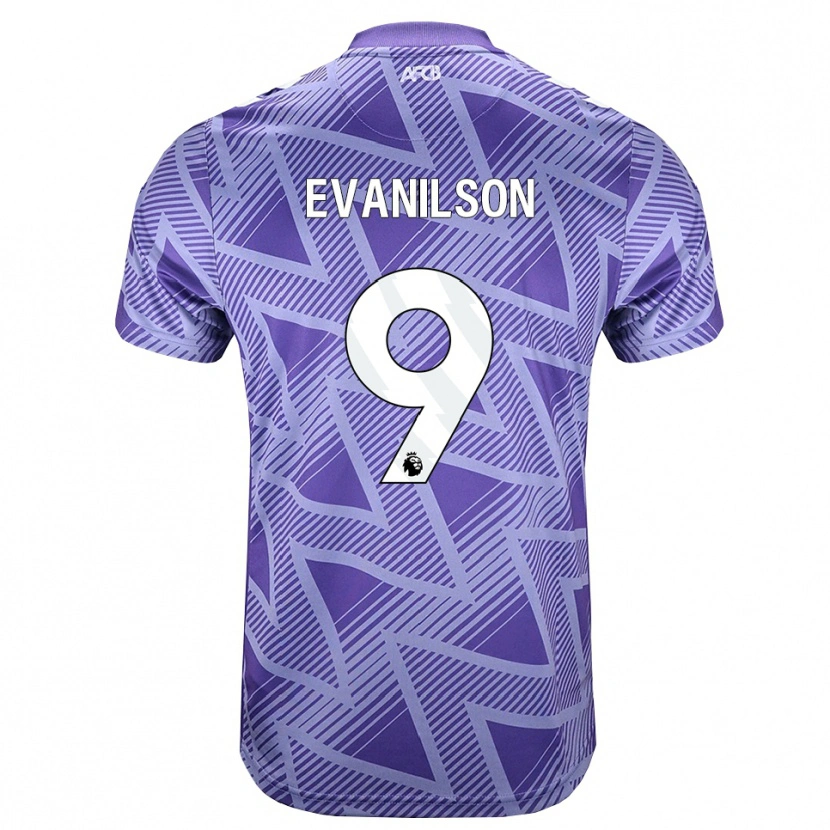 Danxen Kinderen Francisco Evanilson De Lima Barbosa #9 Licht Violet Rood Wit Uitshirt Uittenue 2026/27 T-Shirt