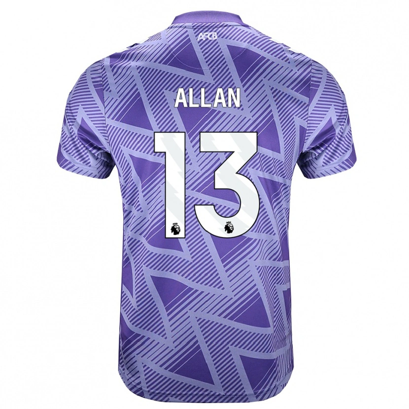 Danxen Kinderen Mack Allan #13 Licht Violet Rood Wit Uitshirt Uittenue 2026/27 T-Shirt