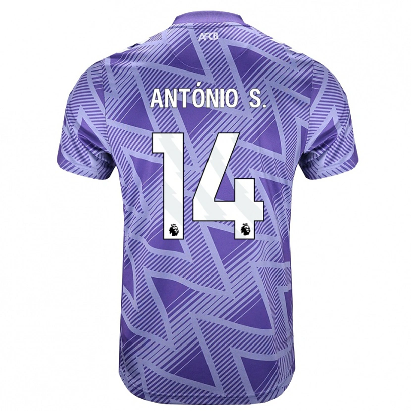 Danxen Kinderen António Silva #14 Licht Violet Rood Wit Uitshirt Uittenue 2026/27 T-Shirt