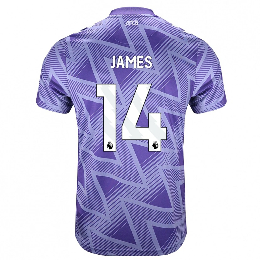 Danxen Kinderen Katie James #14 Licht Violet Rood Wit Uitshirt Uittenue 2026/27 T-Shirt