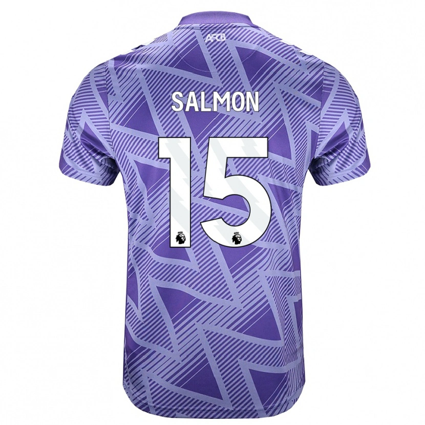 Danxen Kinderen Josh Salmon #15 Licht Violet Rood Wit Uitshirt Uittenue 2026/27 T-Shirt