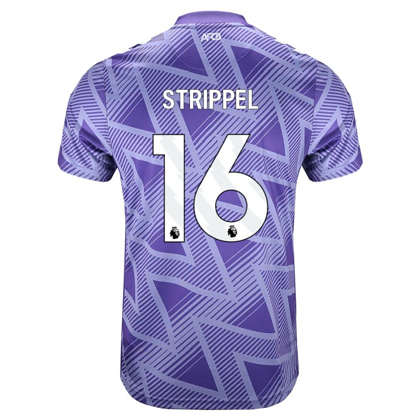 Danxen Kinderen Ellie Strippel #16 Licht Violet Rood Wit Uitshirt Uittenue 2026/27 T-Shirt