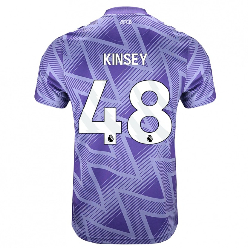 Danxen Kinderen Max Kinsey #48 Licht Violet Rood Wit Uitshirt Uittenue 2026/27 T-Shirt