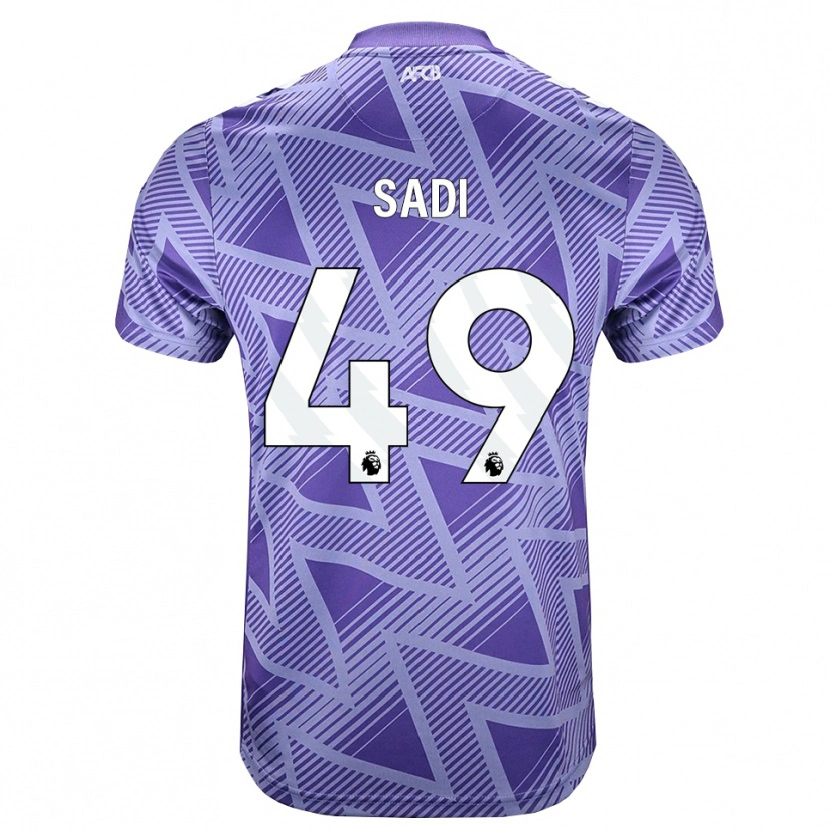 Danxen Kinderen Dominic Sadi #49 Licht Violet Rood Wit Uitshirt Uittenue 2026/27 T-Shirt