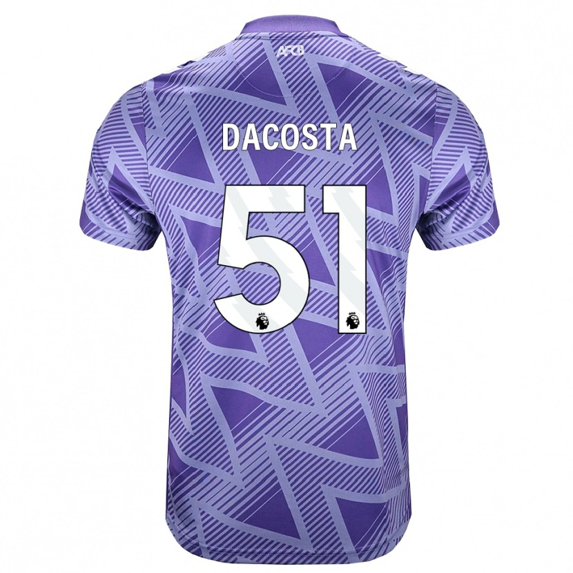 Danxen Kinderen Malcom Dacosta González #51 Licht Violet Rood Wit Uitshirt Uittenue 2026/27 T-Shirt