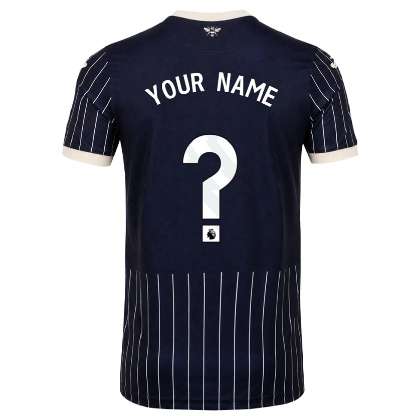Danxen Kinderen Uw Naam #0 Zwart Wit Uitshirt Uittenue 2026/27 T-Shirt