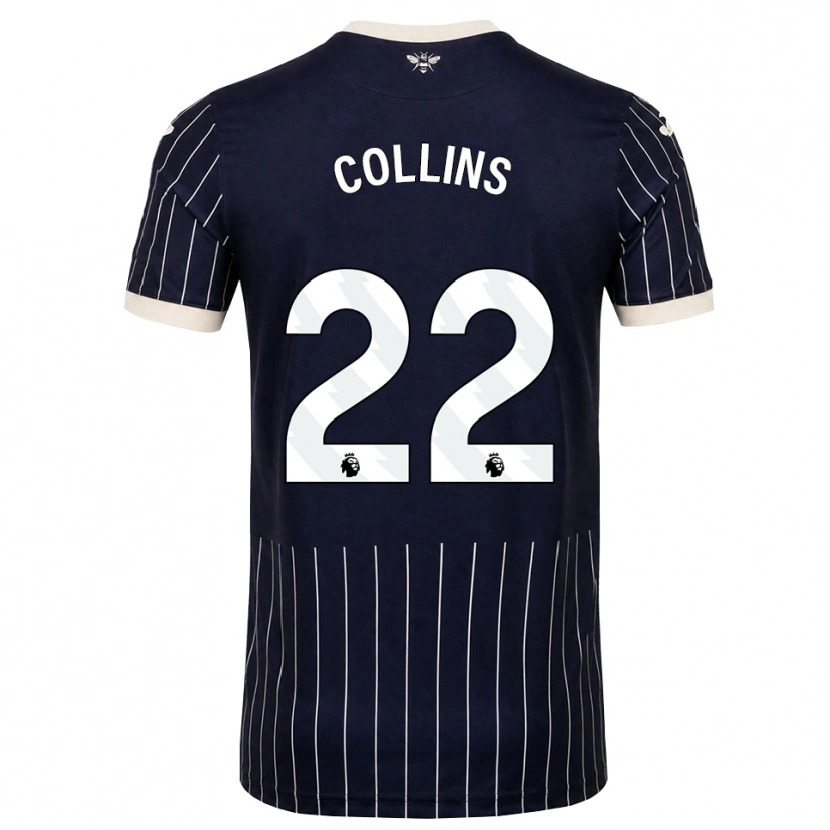 Danxen Kinderen Nathan Collins #22 Zwart Wit Uitshirt Uittenue 2026/27 T-Shirt
