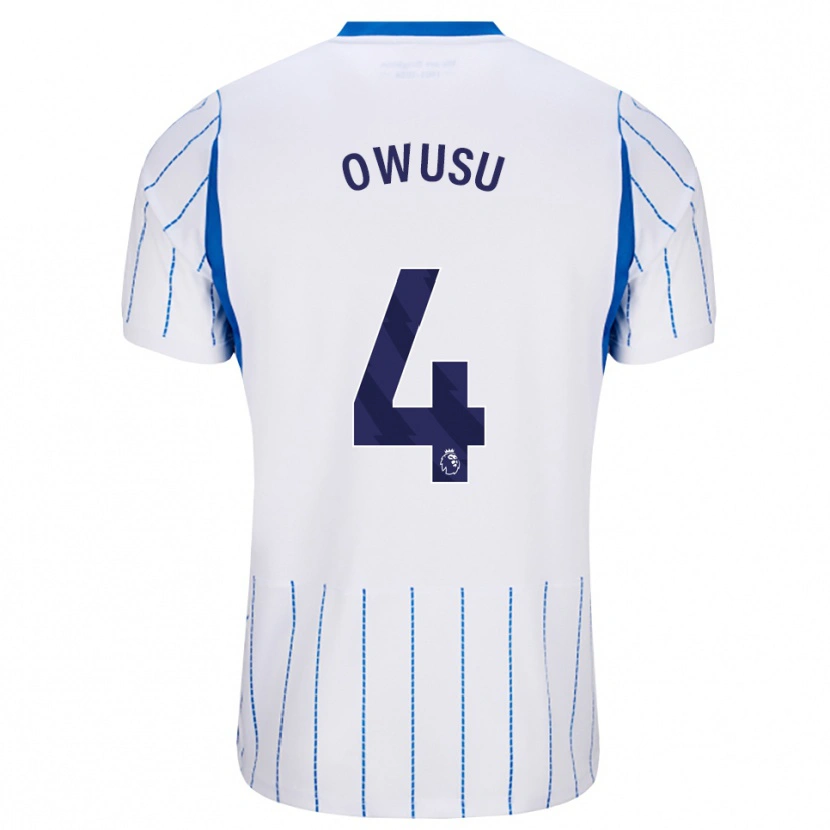 Danxen Kinderen Yussif Owusu #4 Hemelsblauw Wit Uitshirt Uittenue 2026/27 T-Shirt