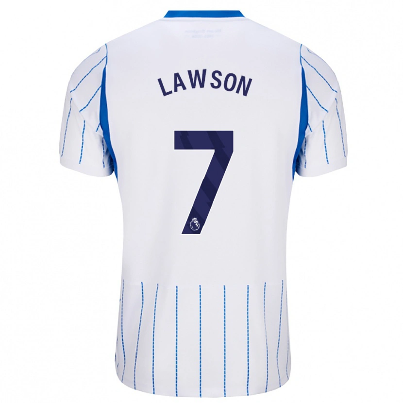Danxen Kinderen Zebedee Lawson #7 Hemelsblauw Wit Uitshirt Uittenue 2026/27 T-Shirt
