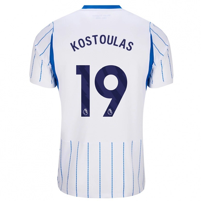 Danxen Kinderen Charalampos Kostoulas #19 Hemelsblauw Wit Uitshirt Uittenue 2026/27 T-Shirt