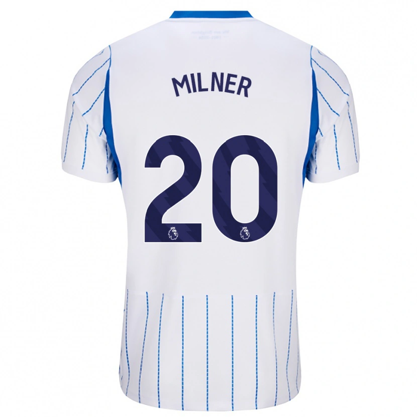 Danxen Kinderen James Milner #20 Hemelsblauw Wit Uitshirt Uittenue 2026/27 T-Shirt