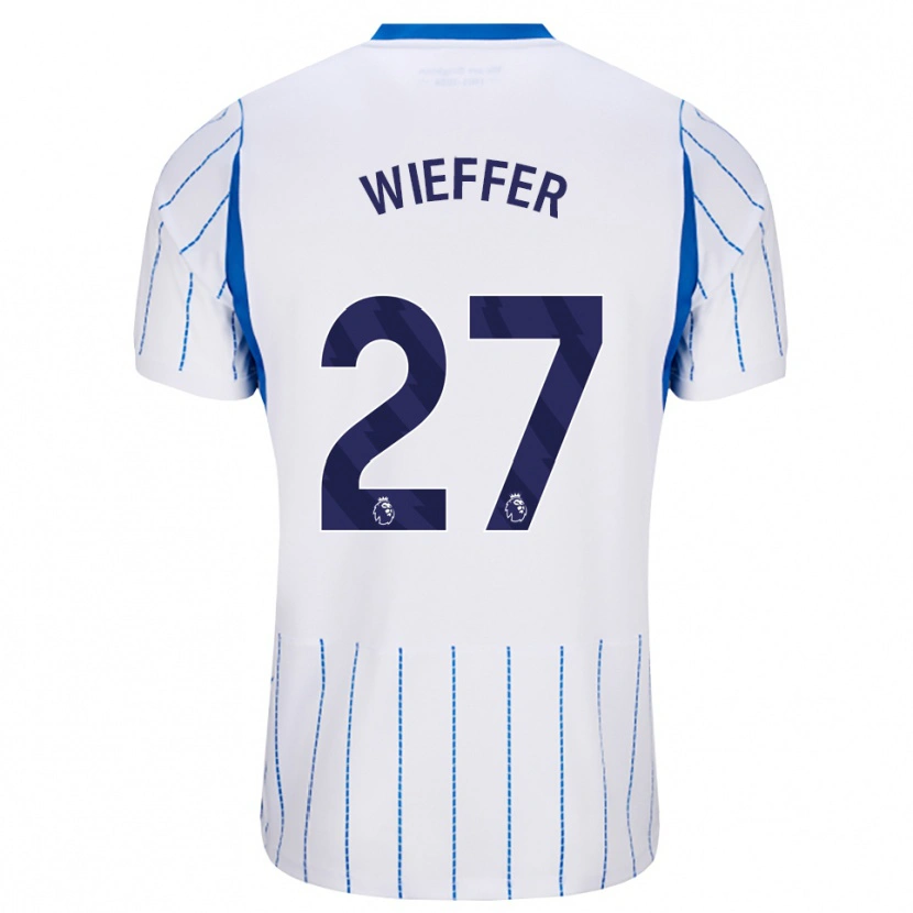 Danxen Kinderen Mats Wieffer #27 Hemelsblauw Wit Uitshirt Uittenue 2026/27 T-Shirt