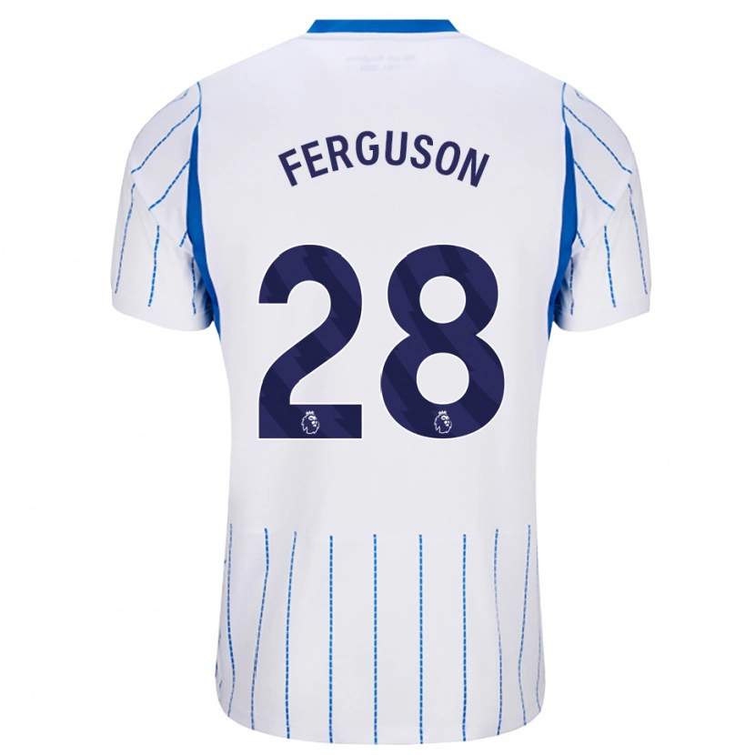 Danxen Kinderen Evan Ferguson #28 Hemelsblauw Wit Uitshirt Uittenue 2026/27 T-Shirt