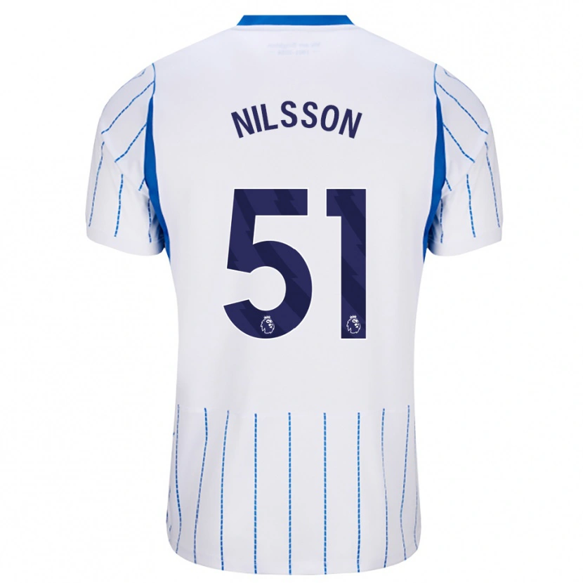 Danxen Kinderen Casper Nilsson #51 Hemelsblauw Wit Uitshirt Uittenue 2026/27 T-Shirt