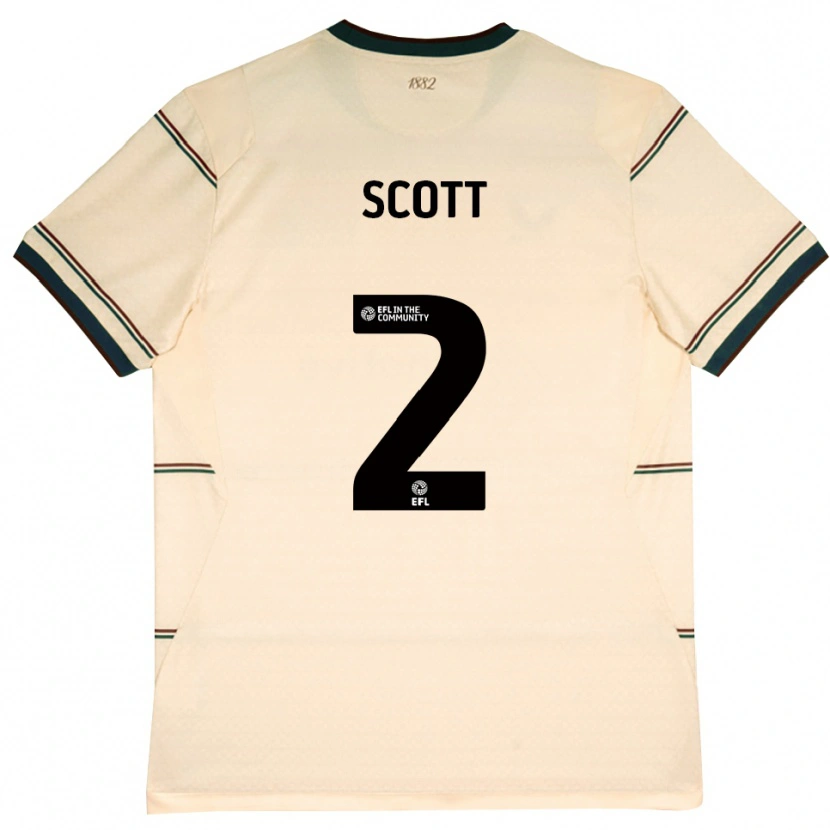 Danxen Kinderen Cameron Scott #2 Beige Bordeaux Uitshirt Uittenue 2026/27 T-Shirt