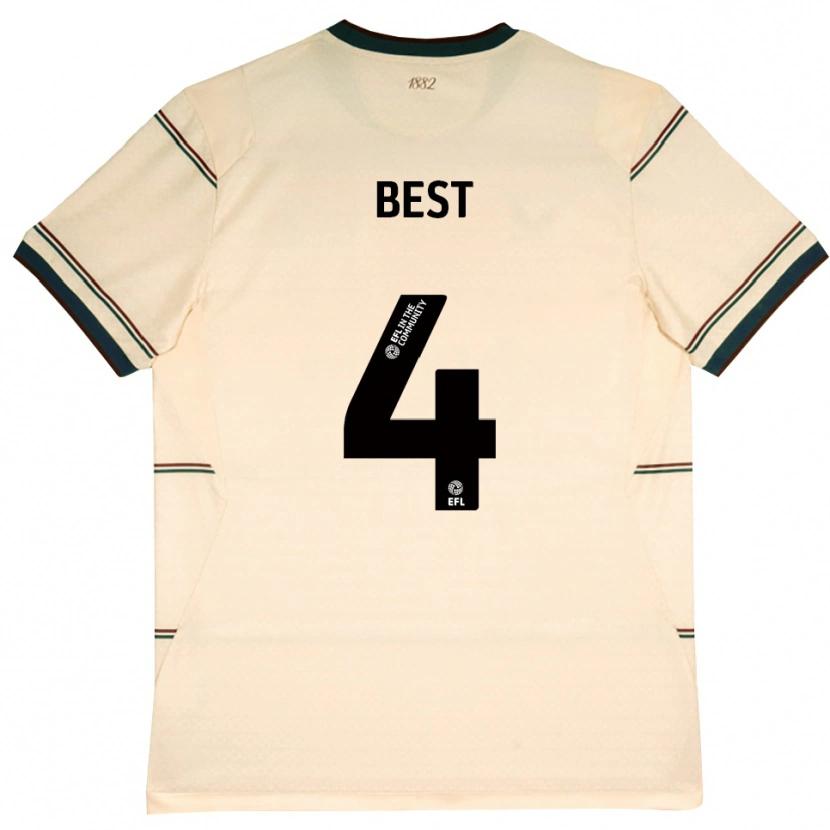 Danxen Kinderen Freddie Best #4 Beige Bordeaux Uitshirt Uittenue 2026/27 T-Shirt