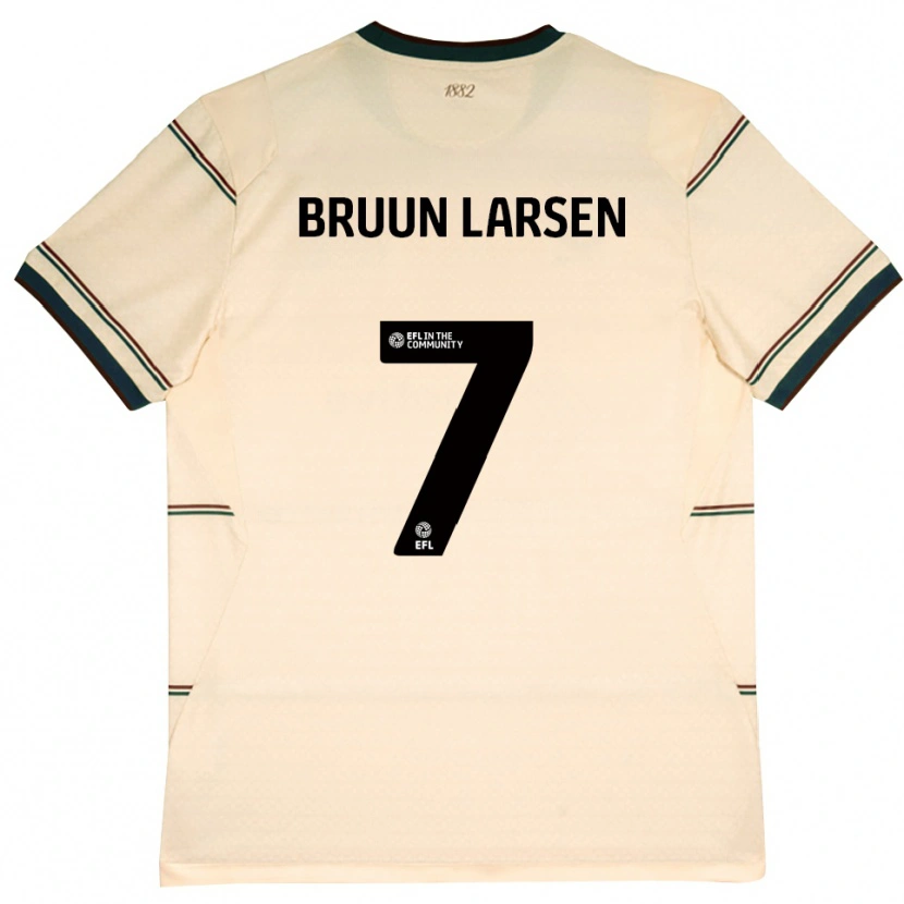 Danxen Kinderen Jacob Bruun Larsen #7 Beige Bordeaux Uitshirt Uittenue 2026/27 T-Shirt