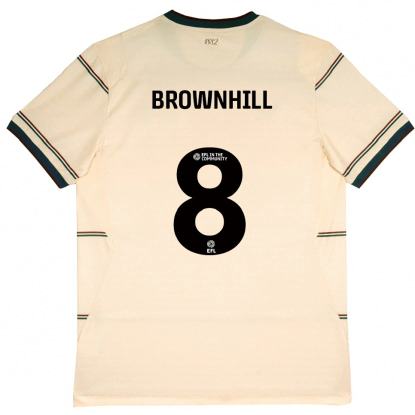 Danxen Kinderen Josh Brownhill #8 Beige Bordeaux Uitshirt Uittenue 2026/27 T-Shirt