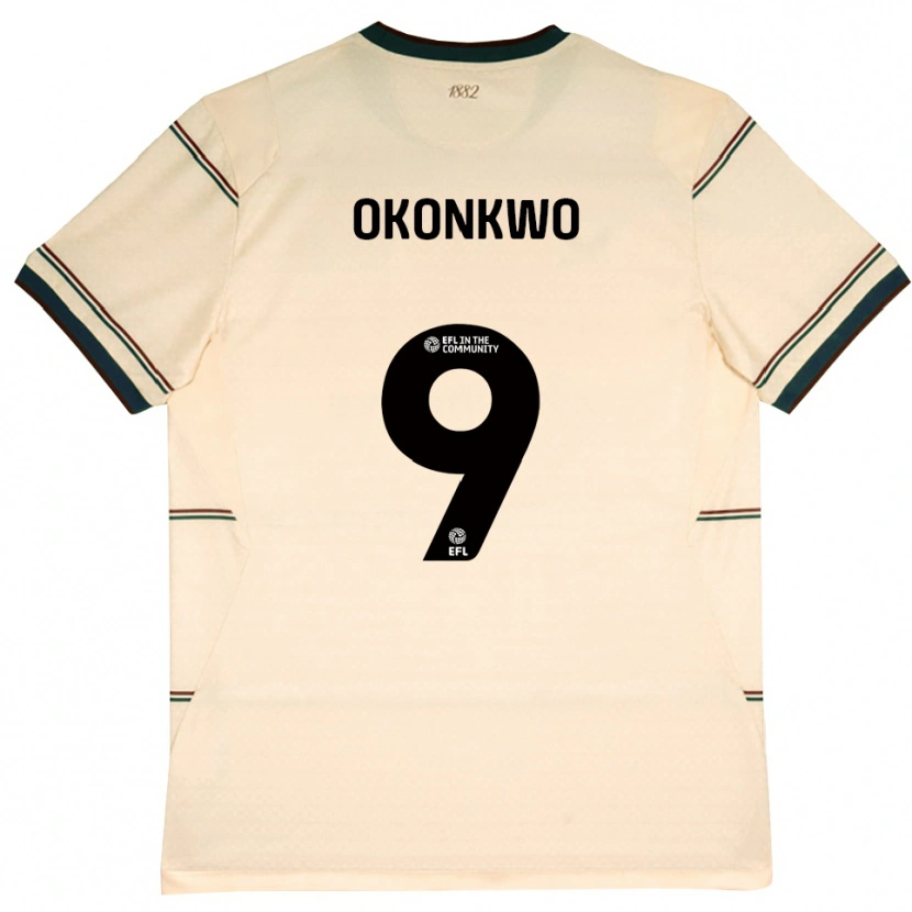 Danxen Kinderen Destiny Okonkwo #9 Beige Bordeaux Uitshirt Uittenue 2026/27 T-Shirt