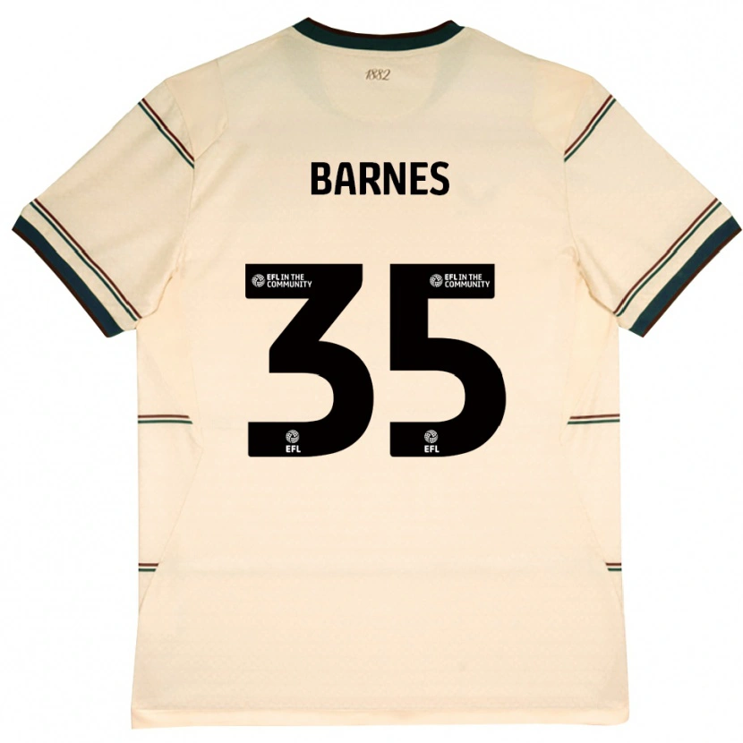 Danxen Kinderen Ashley Barnes #35 Beige Bordeaux Uitshirt Uittenue 2026/27 T-Shirt