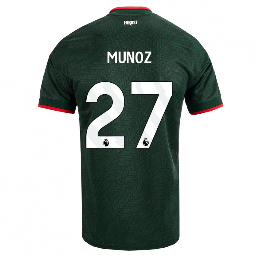 Danxen Kinderen Daniel Muñoz #27 Donkergroen Rood Uitshirt Uittenue 2026/27 T-Shirt