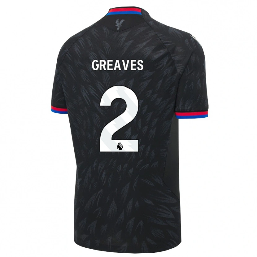 Danxen Kinderen Ajean-Ray Greaves #2 Zwart Blauw Rood Uitshirt Uittenue 2026/27 T-Shirt