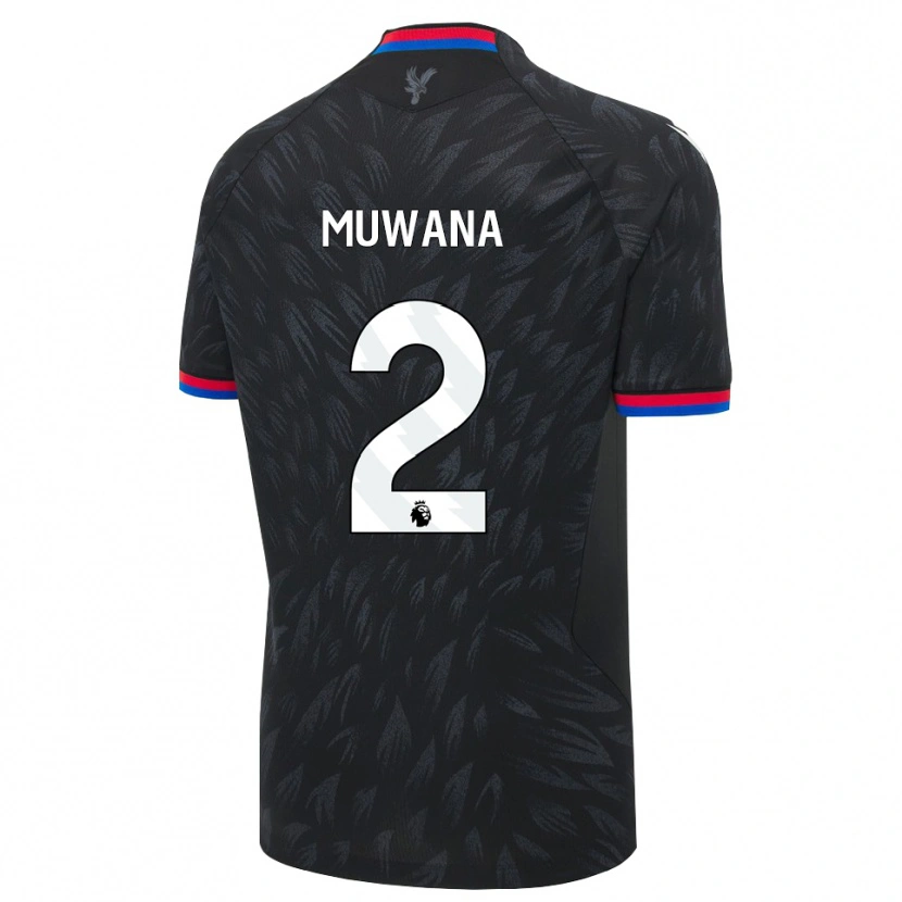 Danxen Kinderen Joshua Muwana #2 Zwart Blauw Rood Uitshirt Uittenue 2026/27 T-Shirt