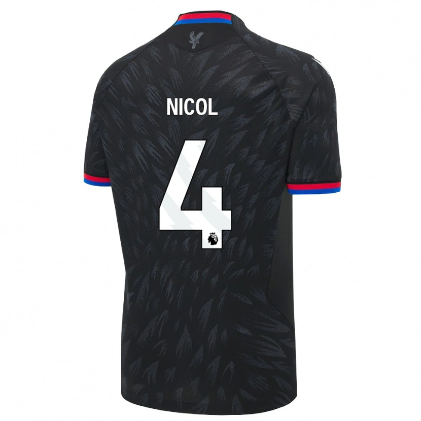 Danxen Kinderen Leigh Nicol #4 Zwart Blauw Rood Uitshirt Uittenue 2026/27 T-Shirt