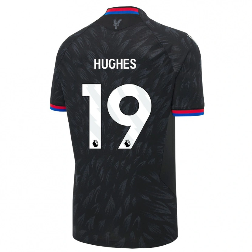 Danxen Kinderen Will Hughes #19 Zwart Blauw Rood Uitshirt Uittenue 2026/27 T-Shirt