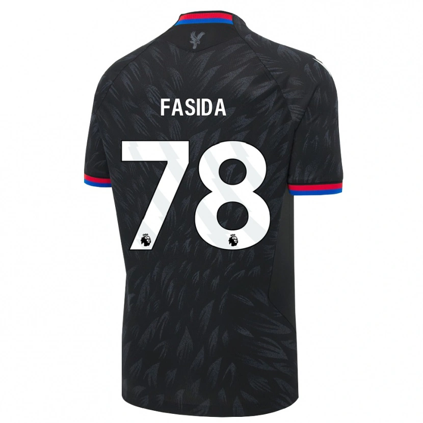 Danxen Kinderen Jacob Fasida #78 Zwart Blauw Rood Uitshirt Uittenue 2026/27 T-Shirt